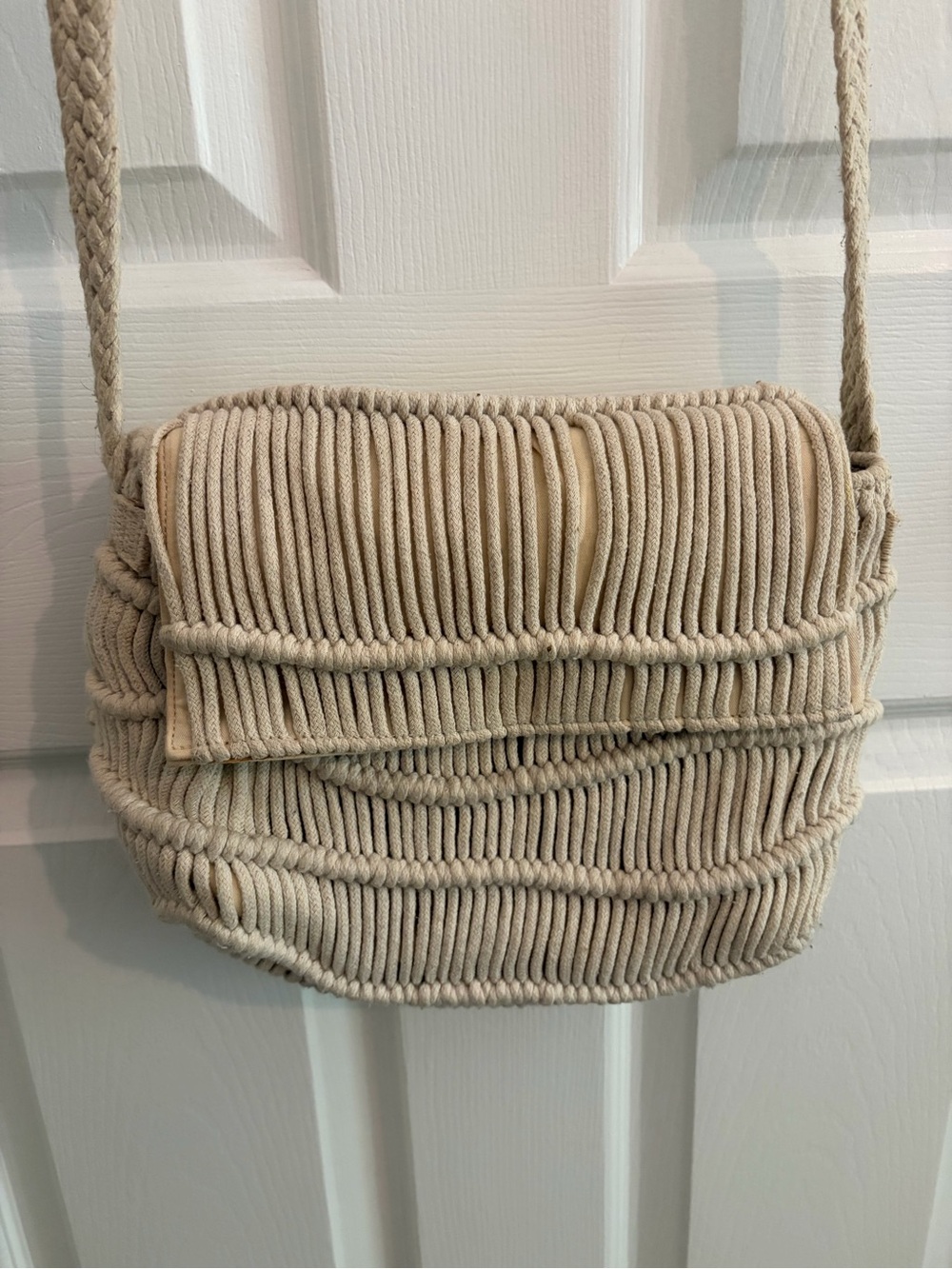 Universal Thread Beige Woven Cord Crossbody Bag
